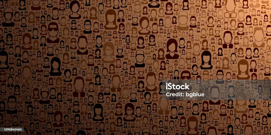 Abstract People Pattern Background Abstract Brown Background People Pattern Stock Illustration - Download ...