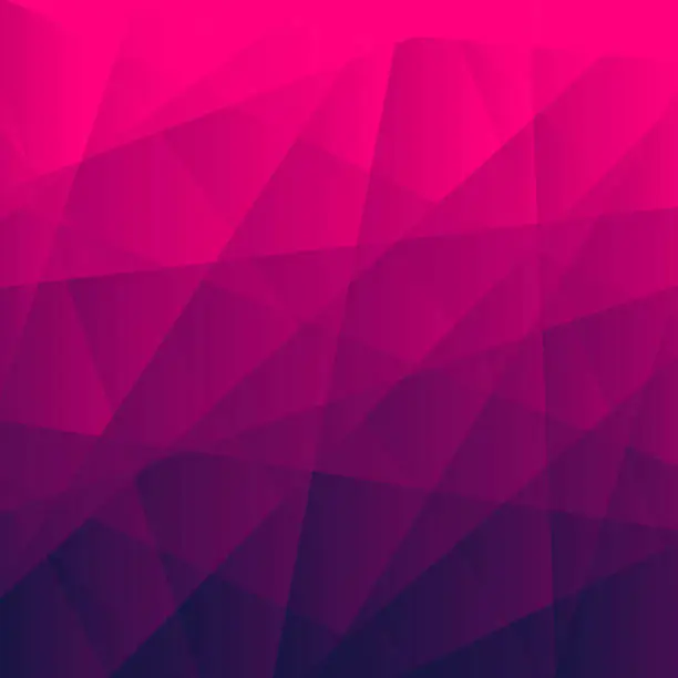 Vector illustration of Abstract geometric background - Polygonal mosaic with Pink gradient