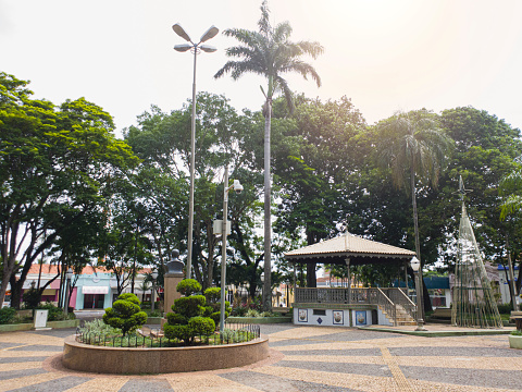 Photo of the central square of Sao Pedro city, in Sao Paulo state