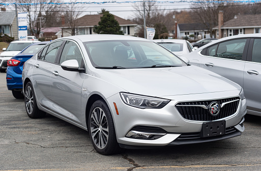 Dartmouth, Canada - January 10, 2021 - A 2020 Buick Regal (last production year) at a dealership.