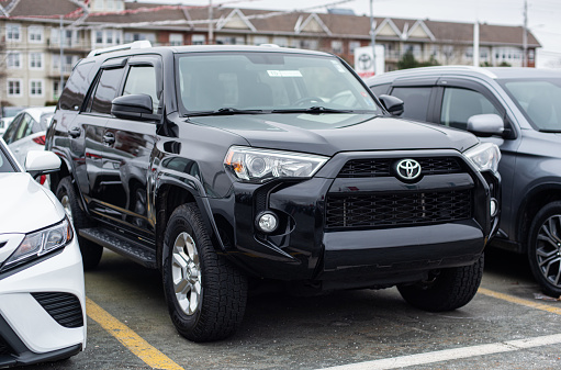 Dartmouth, Canada - January 10, 2021 - 2021 Toyota 4Runner suv at a dealership.