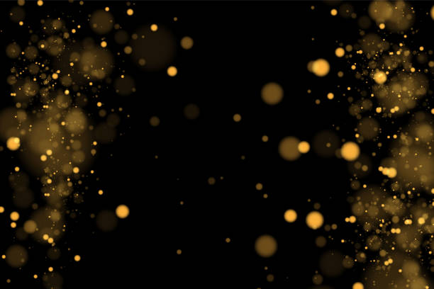 Vector transparent sunlight special lens flash light effect Texture background abstract black and white or silver, gold Glitter and elegant for Christmas. Dust white. Sparkling magical dust particles. Magic concept. Abstract background with bokeh effect gold medal stock illustrations