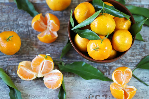istock Fresh tangerines in a bowl. 1295848978