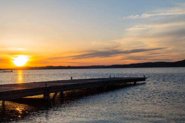 istock Jetty on Lake Brombachsee Bavaria 1295865153