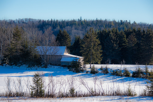 during Quebec winter in Canada