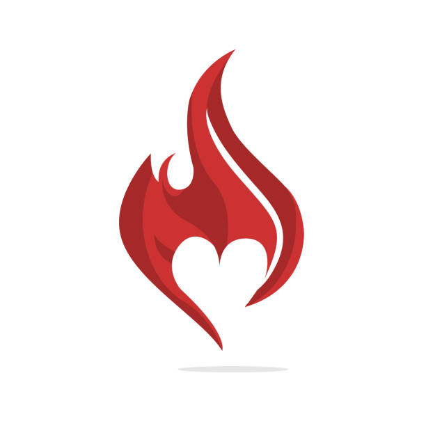 Ð¡ÑÐ°Ð½Ð´Ð°ÑÑÐ½Ð¸Ð¹ RGB fire love, flame, vector illustration passion stock illustrations