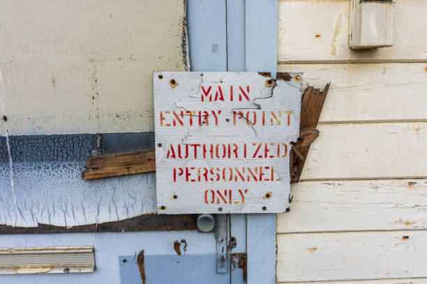 istock Authorized Personnel Only Old Sign 1295874887