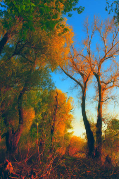 istock Oil landscape painting 1295880165
