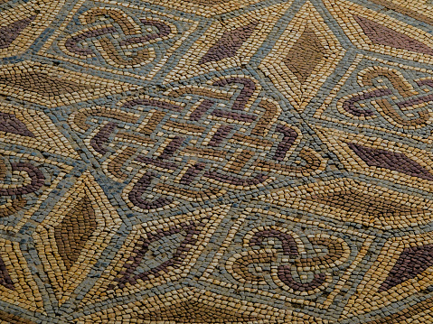 Roman ruins floor mosaic. Conimbriga, Portugal.