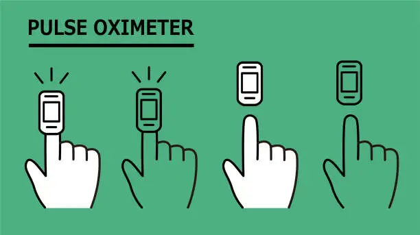 Vector illustration of Vector illustration of pulse oximeter.