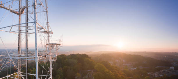 istock Telecommunication tower for wireless communication and the Internet. 1295891628