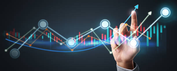 istock Businessman plan graph growth increase of chart positive indicators in his business 1295896562
