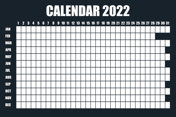istock 2022 calendar planner. Corporate design week. Isolated on red background. Place for stickers. Simple design for business brochure, flyer, print media, advertisement. A4 size. 1295898681