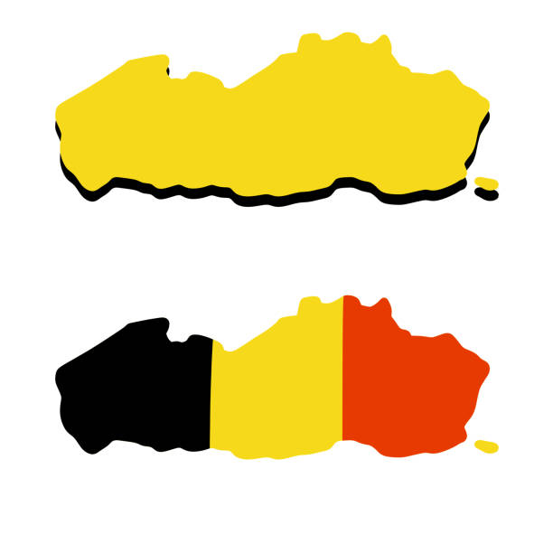 ilustrações, clipart, desenhos animados e ícones de mapa da flandres. região e bandeira da bélgica. geografia da europa. - flamengo