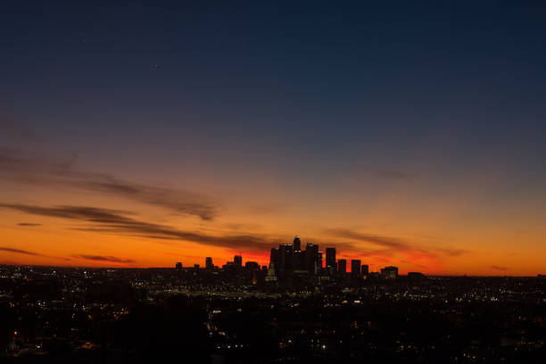 istock Sunset over Los Angeles City View 1295916068