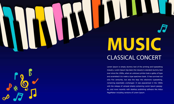 istock abstract Music background. rainbow piano keys on blue background. 1295917644