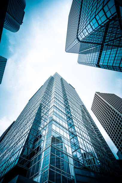 香港中央地区超高層ビル - urban scene bank financial building downtown district ストックフォトと画像