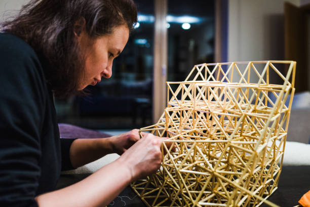 istock Making a himmeli - traditional Finnish decoration 1295926381