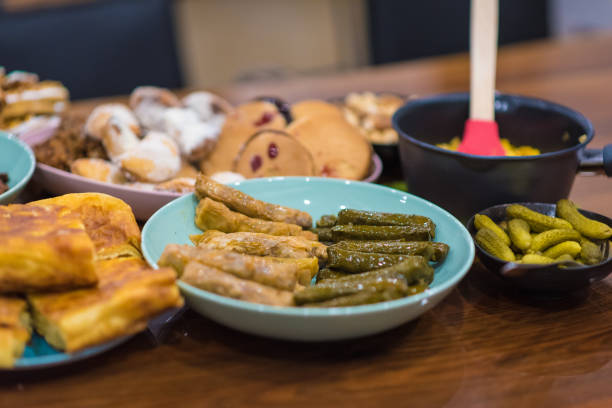 istock Christmas table with traditional Bulgarian lean dishes 1295927388