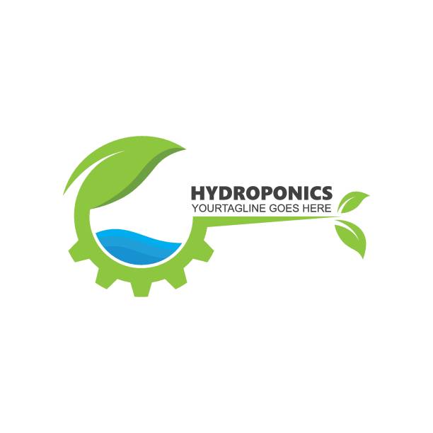 hydroponische sonik-symbol-vektor-illustration-design - aeroponics stock-grafiken, -clipart, -cartoons und -symbole