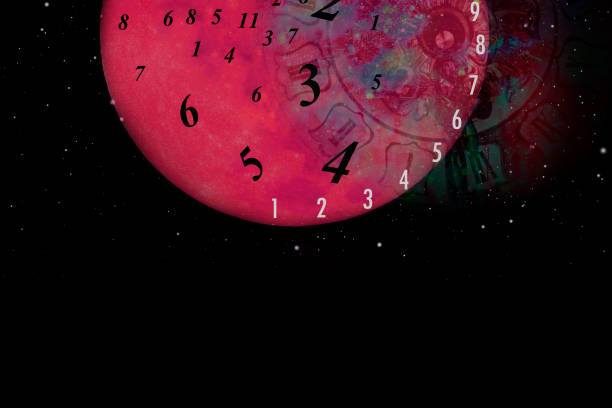 istock Red planet, space and numbers, numerology 1295927688