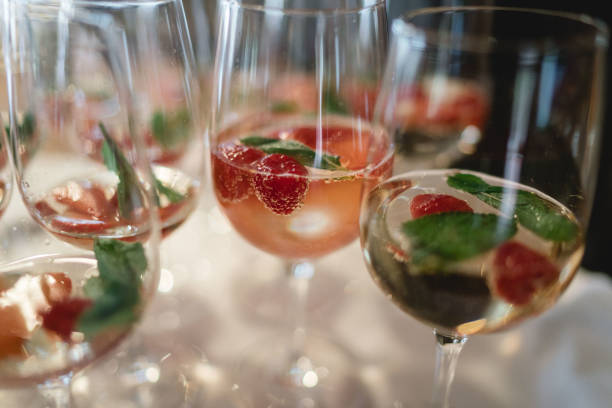 istock Rasberry and mint sparkling wine 1295938164