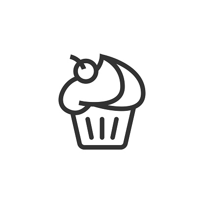 Cupcake Line Icon