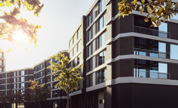 istock Modern apartment buildings exteriors. Sunny day 1295939550