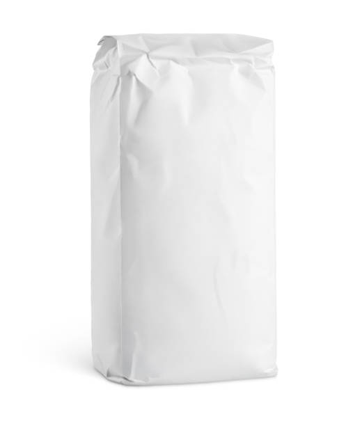 белый чистый бумажный мешок пакет муки - bag white paper bag paper стоковые фото и изображения