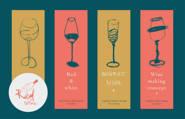 istock Wineglass silhouette draft. Red wine illustration and white wine vector clip art. 1295943006