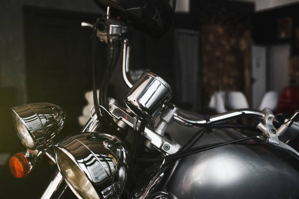istock detail of the motorcycle headlight 1295949073