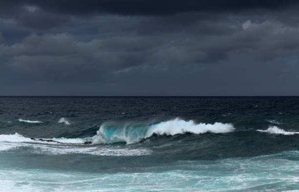 istock Gran Canaria, north coast, Puertillo de Banaderos area, powerful ocean waves brought by winter wind storm Filomena breaking along the shore 1295952791