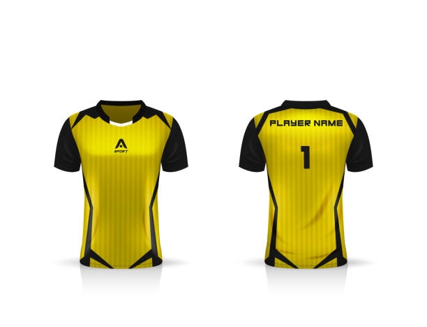 istock Specification Soccer Sport mockup , Esports Gaming T Shirt Jersey template. mock up uniform . Vector Illustration design 1295957003