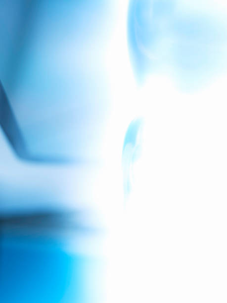 istock Over Exposed Blue and White Image Photo for Conceptual Futuristic Backgrounds 1295960385