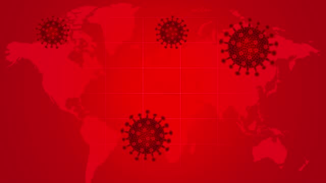 World economy by coronavirus animation 4K