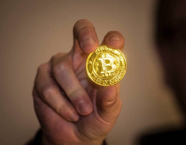 istock golden bitcoin coin representing the electronic currency 1295966496