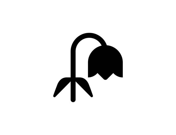 ilustraciones, imágenes clip art, dibujos animados e iconos de stock de icono vectorial de flor wilted. símbolo plano de la flor muerta aislada - vector - withered flower