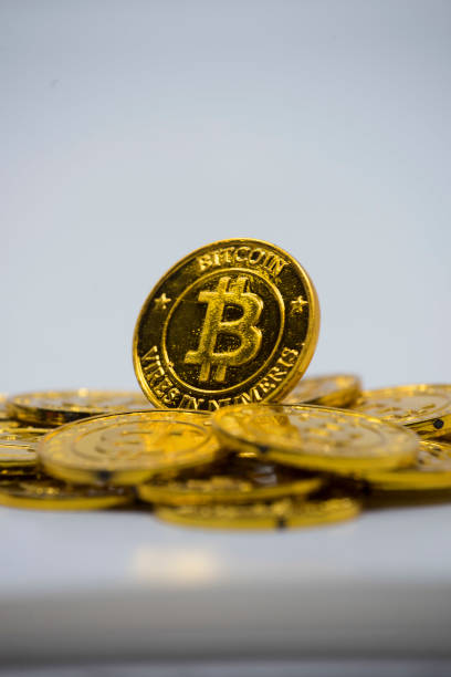 istock golden bitcoin coin representing the electronic currency 1295967421