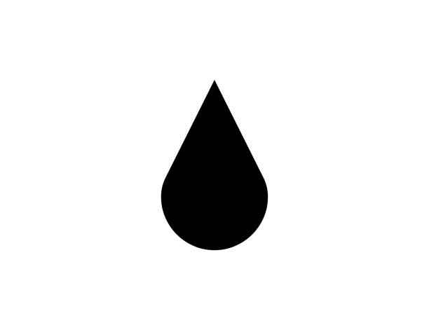 illustrazioni stock, clip art, cartoni animati e icone di tendenza di icona del vettore droplet. simbolo piatto goccia d'acqua isolata - vettore - tear down