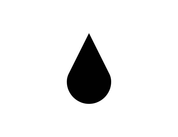 значок вектора капель. изолированный символ капли воды плоский - вектор - raindrop drop water symbol stock illustrations