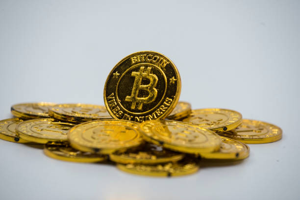 istock golden bitcoin coin representing the electronic currency 1295967587