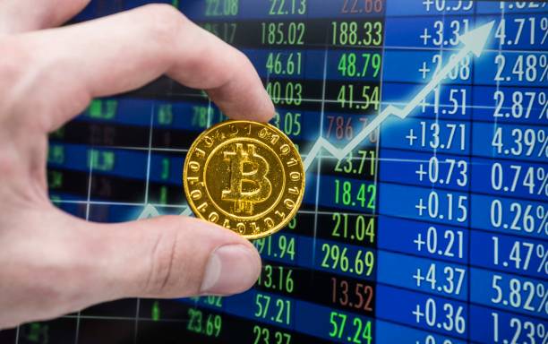 golden bitcoin coin representing the electronic currency