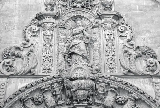 Photo of Palma de Mallorca - The baroque portal of church La iglesia de Monti-sion