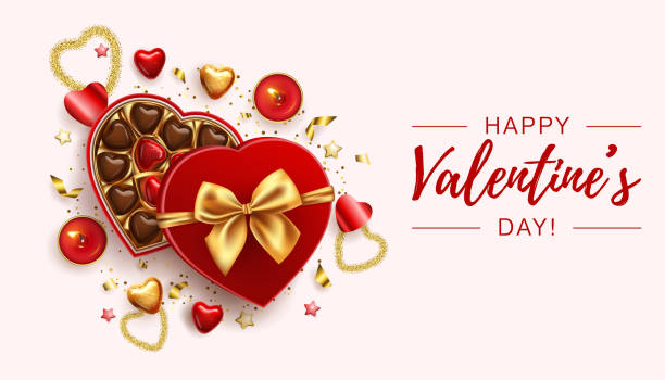 ilustrações, clipart, desenhos animados e ícones de banner do dia dos namorados - valentines candy