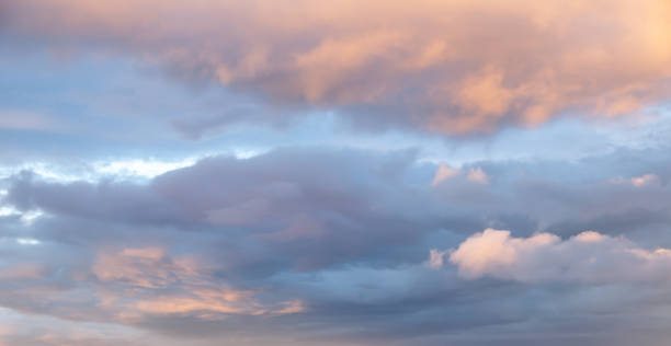 istock Beautiful sky with clouds at sunset, sky remplacement, nature background 1295974065