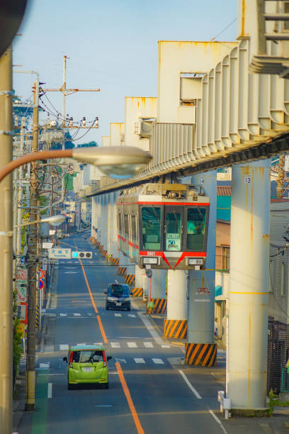 rooftops of shonan monorail and ofuna - 31973 imagens e fotografias de stock