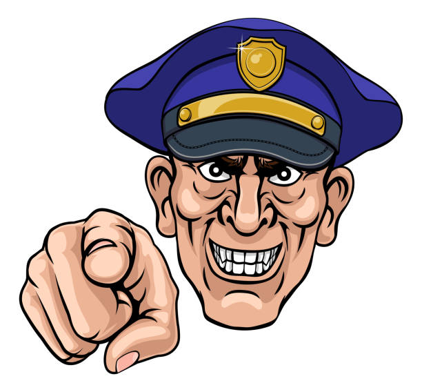 74 Angry Pointing Police Officer Illustrations & Clip Art - iStock