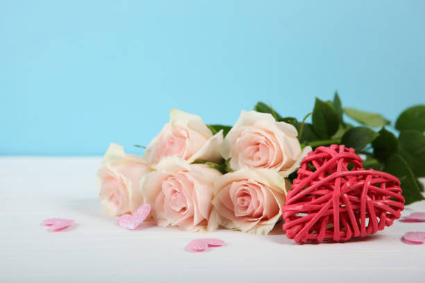 istock beautiful background for March 8 on a colored background with place for text. International Women's Day 1295977166