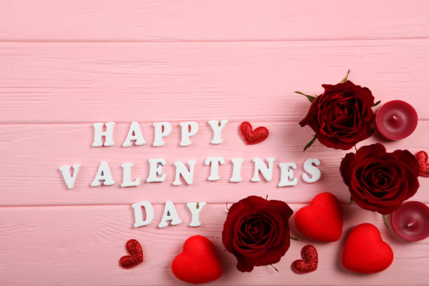 istock beautiful valentine's day background on colored background with place for text 1295977874
