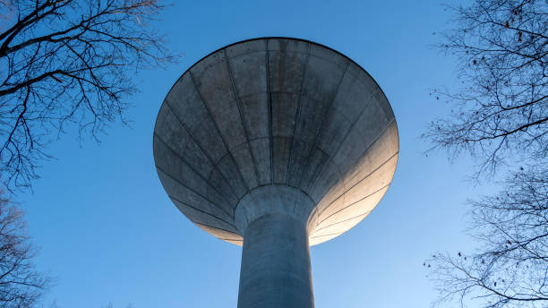 istock Water tower from a frog's eye perspective 1295978106